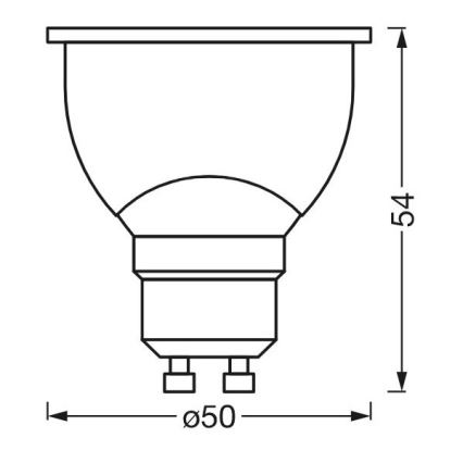 Lâmpada antibacteriana LED com regulação PAR16 GU10/4,9W/230V Wi-Fi - Ledvance