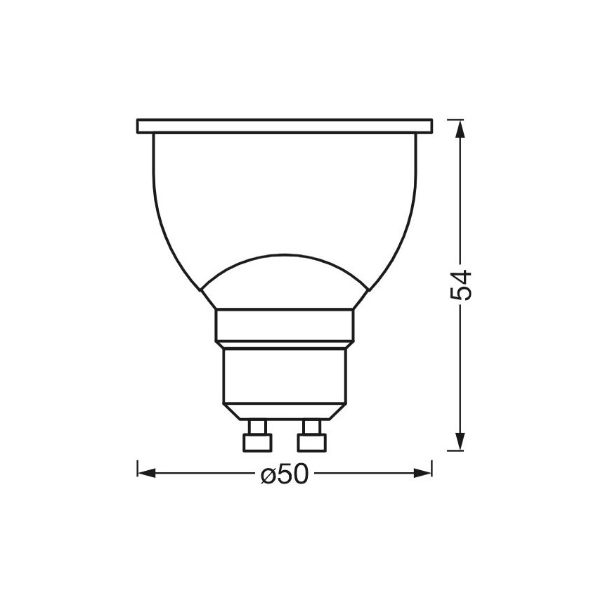 Lâmpada antibacteriana LED com regulação PAR16 GU10/4,9W/230V Wi-Fi - Ledvance