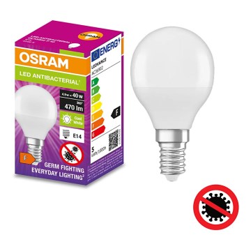 Lâmpada antibacteriana LED P40 E14/4,9W/230V 4000K - Osram
