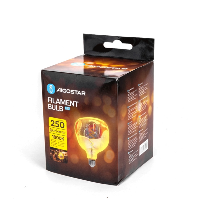 Lâmpada com Filamento LED G125 E27/4W/230V 1800K - Aigostar