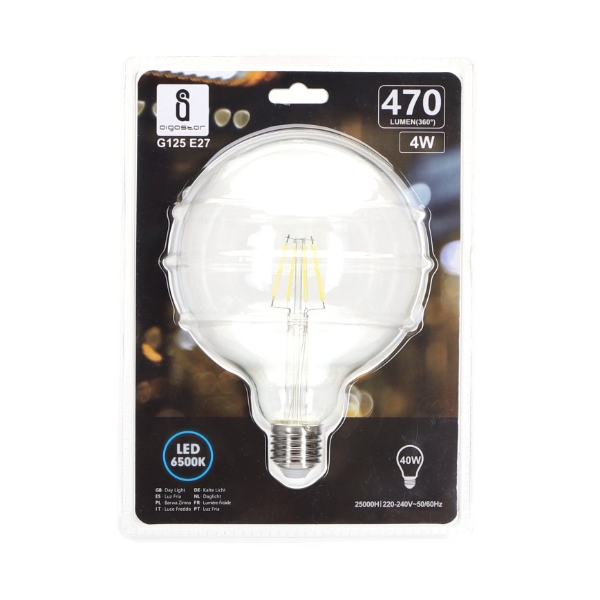 Lâmpada com Filamento LED G125 E27/4W/230V 6500K - Aigostar