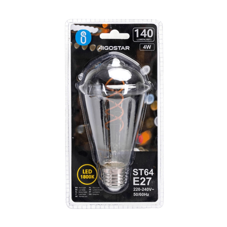 Lâmpada com filamento LED ST64 E27/4W/230V 1800K - Aigostar