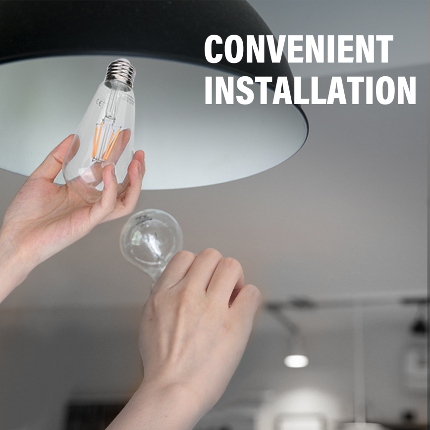 Lâmpada com FILAMENTO LED ST64 E27/4W/230V 2700K - Aigostar
