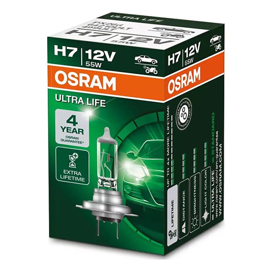 Lâmpada de carro ULTRA LIFE H7 PX26d/55W/12V - Osram
