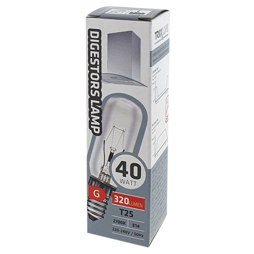 Lâmpada de exaustor T25 E14/40W/230V 2700K