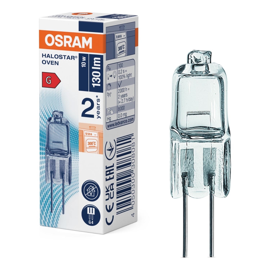 Lâmpada de forno HALOSTAR G4/10W/12V 2700K - Osram