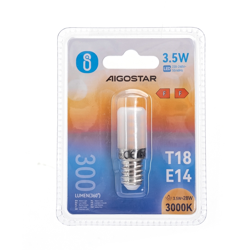 Lâmpada de frigorífico LED T18 E14/3,5W/230V 3000K - Aigostar