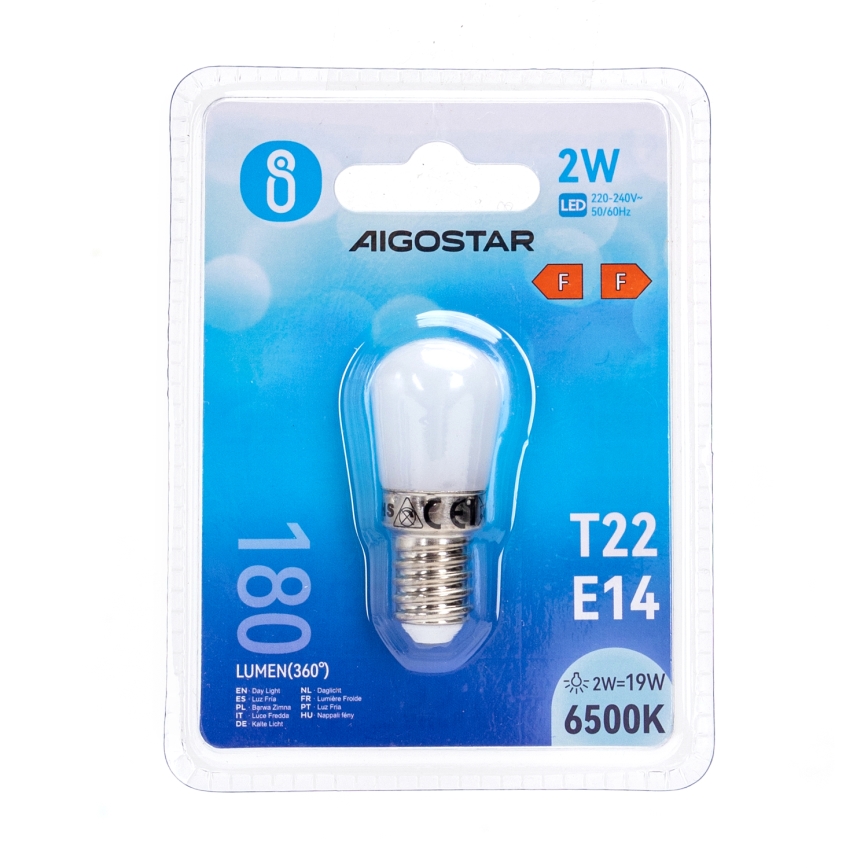 Lâmpada de frigorífico LED T22 E14/2W/230V 6500K - Aigostar