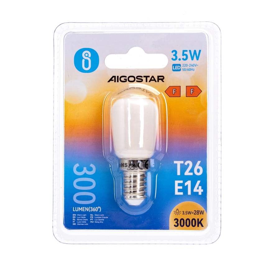 Lâmpada de frigorífico LED T26 E14/3,5W/230V 3000K - Aigostar
