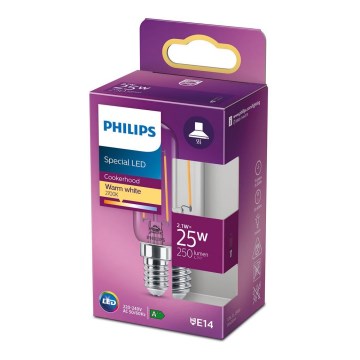 Lâmpada de frigorífico LED VINTAGE Philips T25L E14/2,1W/230V 2700K