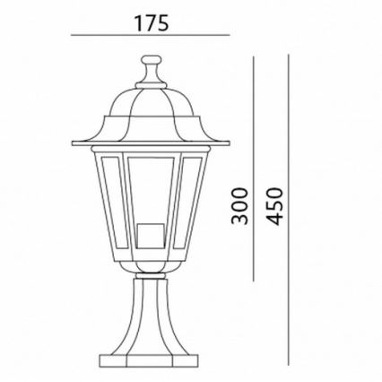 Lâmpada de jardim 1xE27/60W/230V IP44