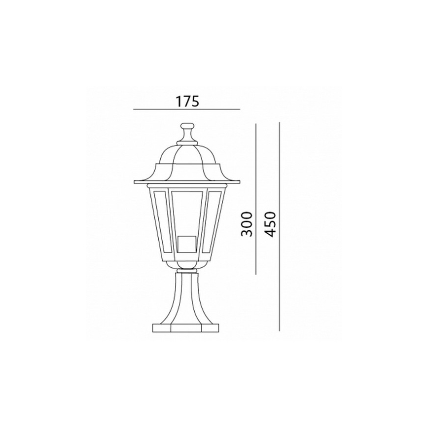 Lâmpada de jardim 1xE27/60W/230V IP44