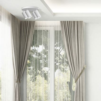 Lâmpada de LED RGBW dimerizável para banheiro TURYN 4xGU10/6,5W/230V 2700-6500K Wi-Fi IP44 branca