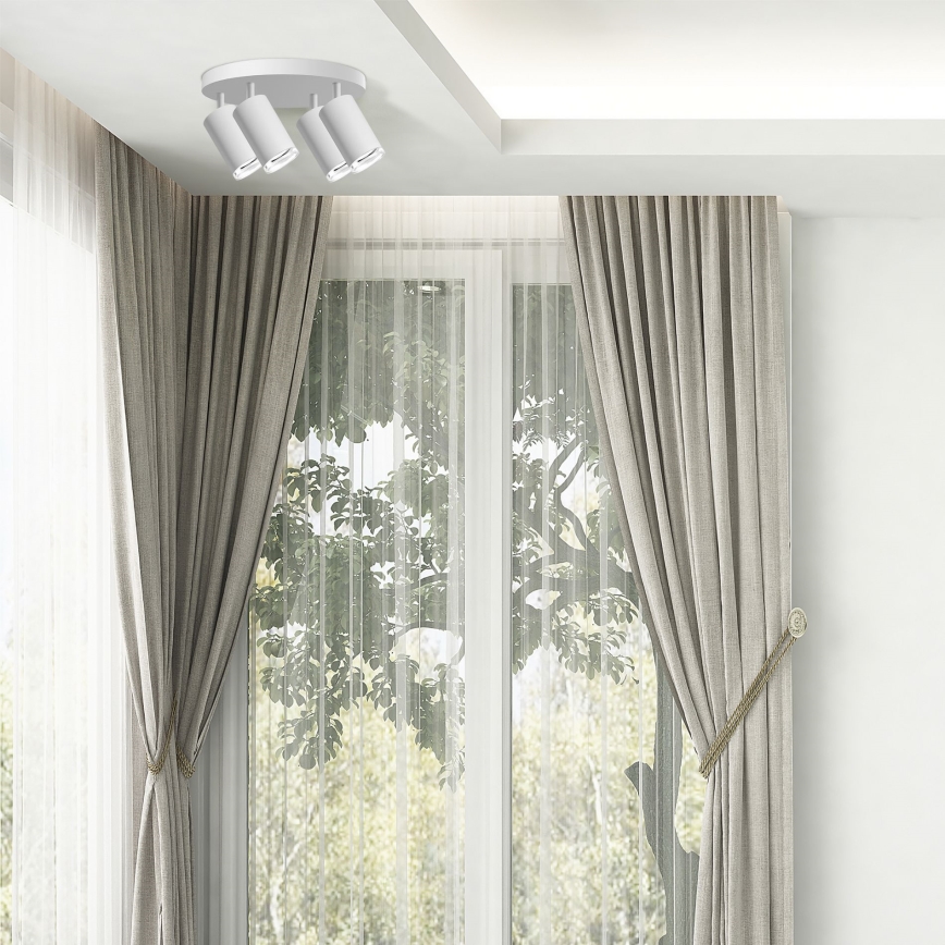 Lâmpada de LED RGBW dimerizável para banheiro TURYN 4xGU10/6,5W/230V 2700-6500K Wi-Fi IP44 branca