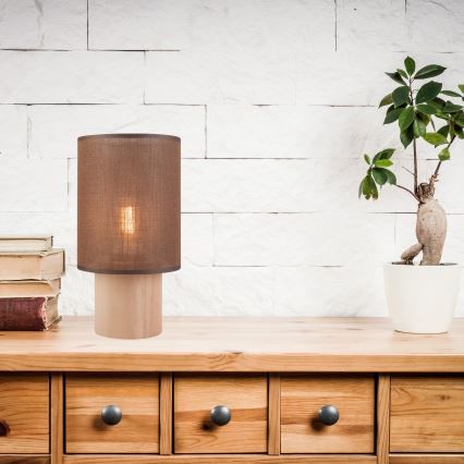 Lâmpada de mesa ARI TABLE 1xE27/60W/230V castanha/faia