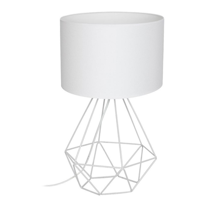 Lâmpada de mesa BASKET 1xE27/60W/230V branco