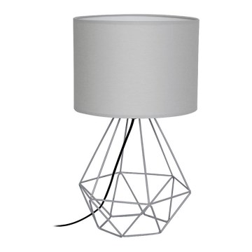 Lâmpada de mesa BASKET 1xE27/60W/230V cinzento