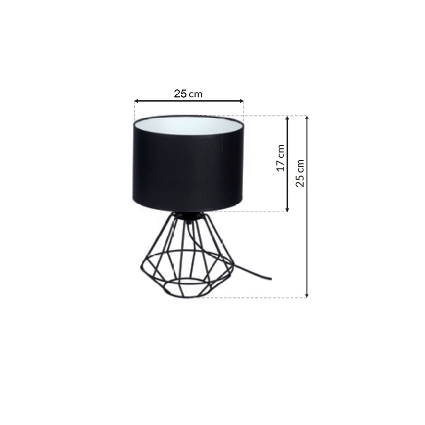 Lâmpada de mesa COLIN 1xE27/60W/230V
