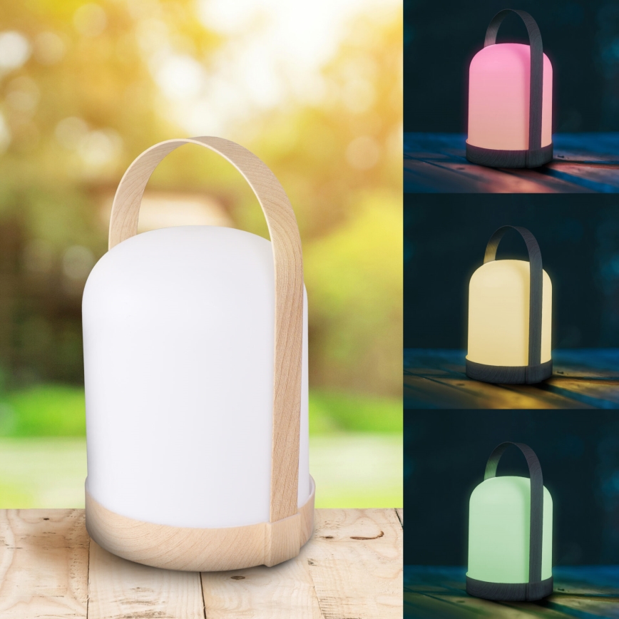 Lâmpada de mesa decorativa LED RGBW MINORKA LED/0,3W/4,5V 3xAA