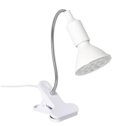 Lâmpada de mesa flexível com clipe para cultivo de plantas PLANTY 1xE27/30W/230V branca