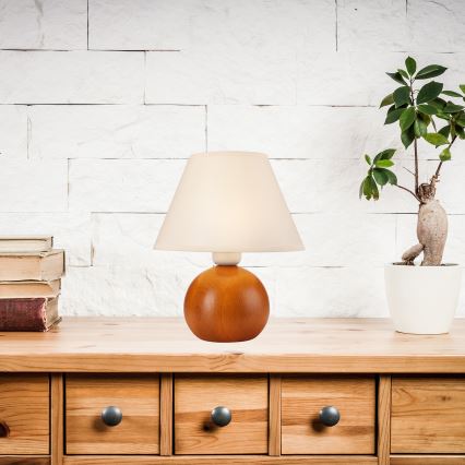 Lâmpada de mesa JUTA 1xE27/60W/230V faia