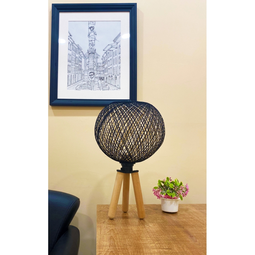 Lâmpada de mesa JUTE 1xE27/60W/230V