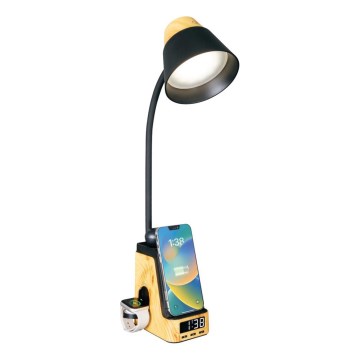 Lâmpada de mesa LED+CCT regulável com carregamento sem fios QI IDEAL LED/8W/230V 2700/4000/5000K bege