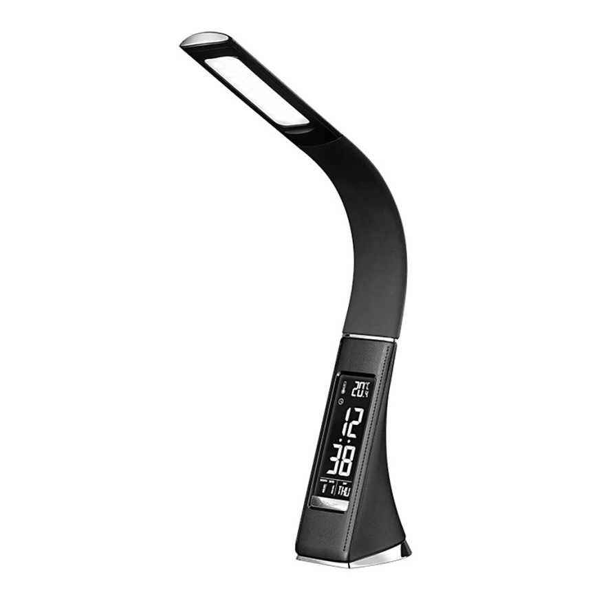 Lâmpada de mesa LED com visor LED/6W/230V preto