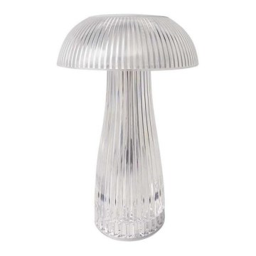 Lâmpada de mesa LED recarregável com dimmer tátil LED/1W/5V 3000-6000K 1800 mAh transparente