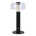 Lâmpada de mesa LED recarregável com dimmer tátil LED/1W/5V 3000K 1800 mAh preta