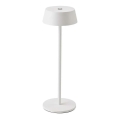 Lâmpada de mesa LED recarregável com toque, dimmer, para uso externo LED/2W/5V 4400 mAh IP54 branca