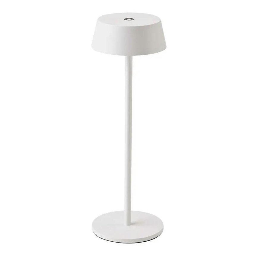 Lâmpada de mesa LED recarregável com toque, dimmer, para uso externo LED/2W/5V 4400 mAh IP54 branca