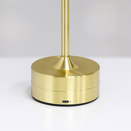 Lâmpada de mesa LED recarregável com toque TAVOLO LED/2,5W/5V 2400 mAh 3000-6000K dourada