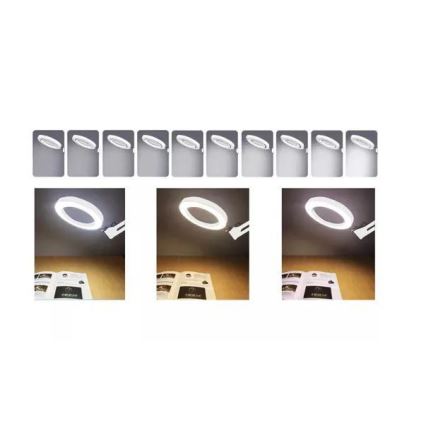 Lâmpada de mesa LED regulável com lupa LED/6W/5V 3000K/4000K/6000K branca
