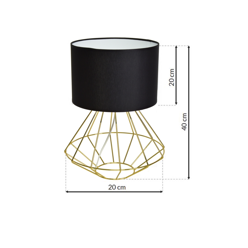 Lâmpada de mesa LUPO 1xE27/60W/230V