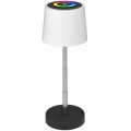 Lâmpada de mesa recarregável LED RGBW dimerizável para exterior LED/2W/5V IP44 1200 mAh cinzenta