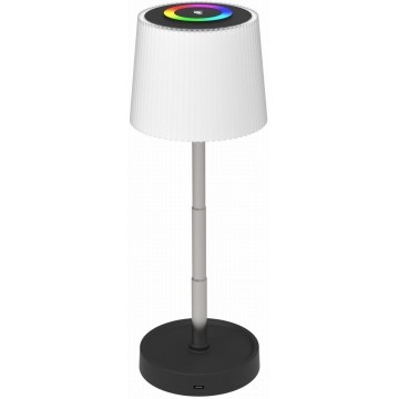 Lâmpada de mesa recarregável LED RGBW dimerizável para exterior LED/2W/5V IP44 1200 mAh cinzenta