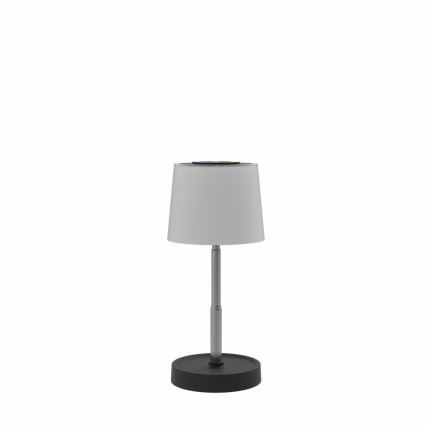 Lâmpada de mesa recarregável LED RGBW dimerizável para exterior LED/2W/5V IP44 1200 mAh cinzenta