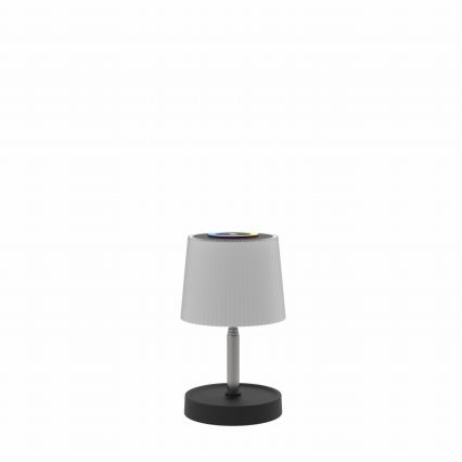 Lâmpada de mesa recarregável LED RGBW dimerizável para exterior LED/2W/5V IP44 1200 mAh cinzenta