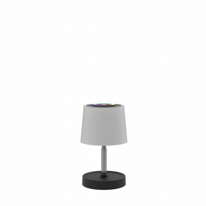 Lâmpada de mesa recarregável LED RGBW dimerizável para exterior LED/2W/5V IP44 1200 mAh cinzenta