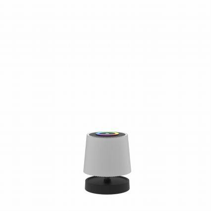 Lâmpada de mesa recarregável LED RGBW dimerizável para exterior LED/2W/5V IP44 1200 mAh cinzenta