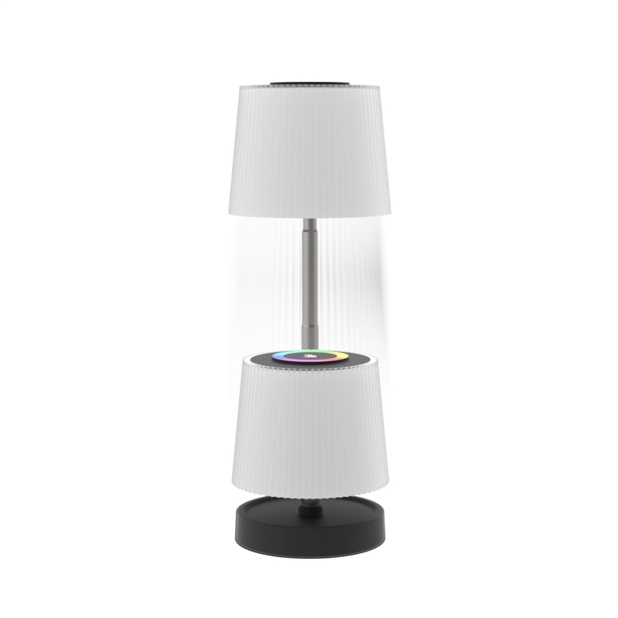 Lâmpada de mesa recarregável LED RGBW dimerizável para exterior LED/2W/5V IP44 1200 mAh cinzenta