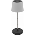 Lâmpada de mesa recarregável para exterior, LED dimerizável, 2W/5V, IP44, 1200 mAh, cinzenta