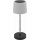Lâmpada de mesa recarregável para exterior, LED dimerizável, 2W/5V, IP44, 1200 mAh, cinzenta
