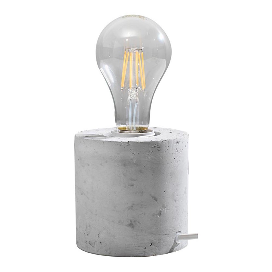 Lâmpada de mesa SALGADO 1xE27/60W/230V betão