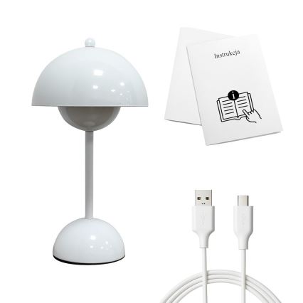 Lâmpada de mesa tátil recarregável LED COSTA LED/3W/5V 2400 mAh 3000-6000K branca