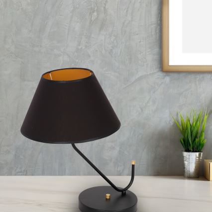 Lâmpada de mesa VICTORIA 1xE27/60W/230V preto antigo