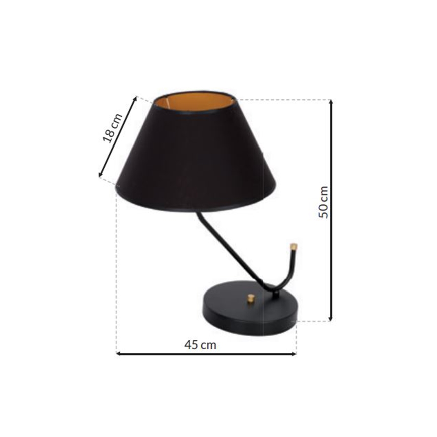 Lâmpada de mesa VICTORIA 1xE27/60W/230V preto antigo