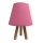 Lâmpada de mesa WOOD 1xE27/60W/230V rosa