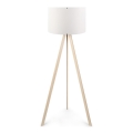 Lâmpada de pé AYD 1xE27/60W/230V branco/bege